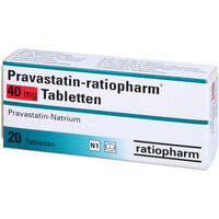 Pravastatin-ratiopharm 40mg Tabletten, 20 Stk., ratiopharm GmbH