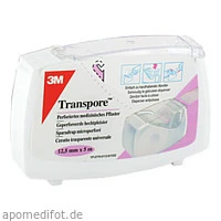 TRANSPORE 1.25 cm x 5 m Pflaster auf Abroller, 1 Stück, Solventum Germany GmbH