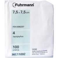 Vlieskompressen 7.5x7.5cm 4lagig unsteril, 100 st, Fuhrmann GmbH