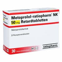Metoprolol-ratiopharm NK 50mg Retardtabletten, 30 st, ratiopharm GmbH