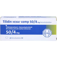 Tilidin HEXAL comp 50mg/4mg Retardtabletten, 20 st, HEXAL AG
