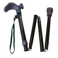 Gehstock faltbar anatom. Griff schwarz links, 1 st, Ludwig Bertram GmbH