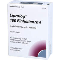 Liprolog 100 E/ml Patrone, 10x3 ml, Lilly Deutschland GmbH