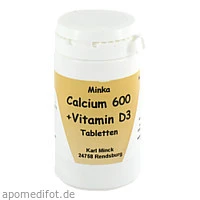 Calcium (600mg) + D3 Tabletten, 60 Stück, Allpharm Vertriebs GmbH