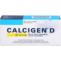 CALCIGEN D Citro 600 mg/400 I.E. Kautabletten, 50 Stk., Cooper Consumer Health Deutschland GmbH