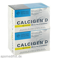 CALCIGEN D Citro 600 mg/400 I.E. Kautabletten, 50 Stk., Cooper Consumer Health Deutschland GmbH
