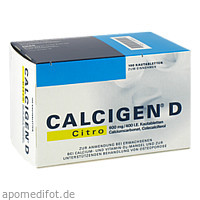 CALCIGEN D Citro 600 mg/400 I.E. Kautabletten, 100 st, Cooper Consumer Health Deutschland GmbH