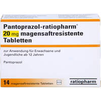 Pantoprazol-ratiopharm 20 mg magensaftresis. Tabl., 14 Stk., ratiopharm GmbH