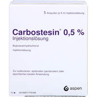CARBOSTESIN 0.5%, 5x5 ml, Aspen Germany GmbH