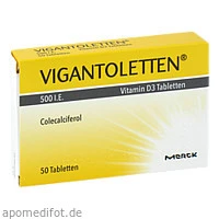 VIGANTOLETTEN 500 I.E. Vitamin D3 Tabletten, 50 Stück, Merck Selbstmedikation GmbH