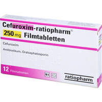 Cefuroxim-ratiopharm 250 mg Filmtabletten, 12 Stk., ratiopharm GmbH