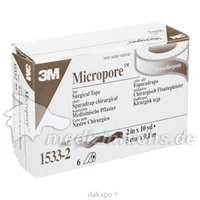 MICROPORE HAUTF 5.00 cm x 9.10 m, 6 Stück, Solventum Germany GmbH