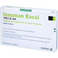 Insuman Basal 100I.E./ml, 5x3 ml, Eurimpharm Arzneimittel GmbH