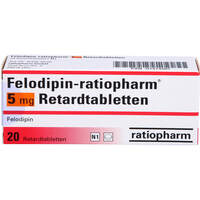 Felodipin-ratiopharm 5mg Retardtabletten, 20 Stk., ratiopharm GmbH