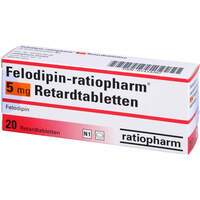 Felodipin-ratiopharm 5mg Retardtabletten, 20 Stk., ratiopharm GmbH