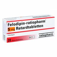 Felodipin-ratiopharm 5mg Retardtabletten, 20 Stk., ratiopharm GmbH