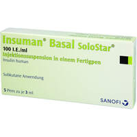 Insuman Basal 100 I.E./ml Solostar Fertigpen, 5x3 ml, Sanofi-Aventis Deutschland GmbH