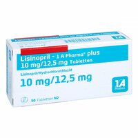 Lisinopril 1 A Pharma plus 10mg/12.5mg Tabletten, 50 st, 1 A Pharma GmbH