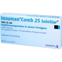 Insuman Comb 25 100 I.E./ml Solostar Fertigpen, 5x3 ml, Sanofi-Aventis Deutschland GmbH