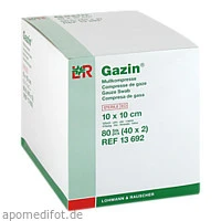 GAZIN Mullkompresse 10x10cm 12fach steril, 40x2 Stück, Lohmann & Rauscher GmbH & Co. KG