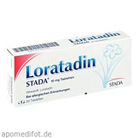 Loratadin STADA 10mg Tabletten, 20 Stück, STADA Consumer Health Deutschland GmbH