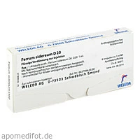 FERRUM SIDEREUM D20, 8x1 Milliliter, Weleda AG