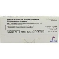 STIBIUM MET PRAEP D30, 8 × 1 Milliliter, Weleda AG