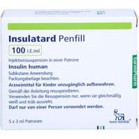 Insulatard Penfill 100 I.E./ml, 5x3 ml, Eurimpharm Arzneimittel GmbH