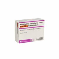 Amoxicillin-ratiopharm comp.875mg/125mg Filmtabl, 10 Stk., ratiopharm GmbH