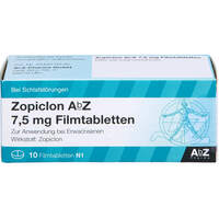 Zopiclon AbZ 7.5mg Filmtabletten, 10 Stk., Abz Pharma GmbH
