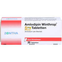 Amlodipin Winthrop 5mg Tabletten, 20 Stk., Zentiva Pharma GmbH