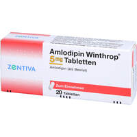 Amlodipin Winthrop 5mg Tabletten, 20 Stk., Zentiva Pharma GmbH