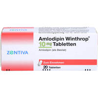 Amlodipin Winthrop 10mg Tabletten, 20 Stk., Zentiva Pharma GmbH