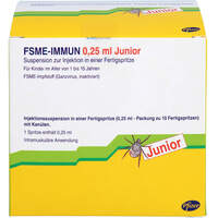 FSME-IMMUN 0.25ml Junior Fertigspritze, 10 st, kohlpharma GmbH