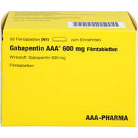 Gabapentin AAA 600mg Filmtabletten, 50 Stk., Aaa - Pharma GmbH