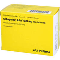 Gabapentin AAA 600mg Filmtabletten, 50 Stk., Aaa - Pharma GmbH