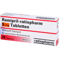 Ramipril-ratiopharm 5mg Tabletten, 20 Stk., ratiopharm GmbH