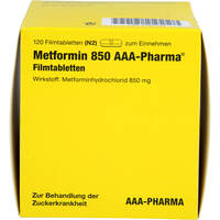 Metformin 850mg AAA-Pharma Filmtabletten, 120 st, Aaa - Pharma GmbH