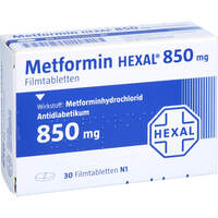 Metformin HEXAL 850mg Filmtabletten, 30 Stk., HEXAL AG