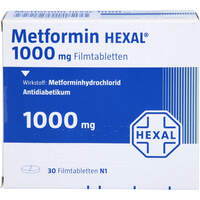 Metformin HEXAL 1000mg Filmtabletten, 30 st, HEXAL AG