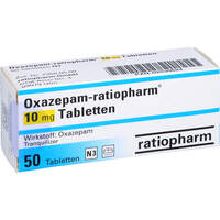 Oxazepam-ratiopharm 10mg Tabletten, 50 st, ratiopharm GmbH