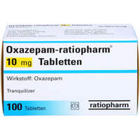 Oxazepam-ratiopharm 10mg Tabletten, 100 st, ratiopharm GmbH Oxazepam-ratiopharm 10mg Tabletten, 100 st, ratiopharm GmbH