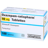 Oxazepam-ratiopharm 10mg Tabletten, 100 st, ratiopharm GmbH Oxazepam-ratiopharm 10mg Tabletten, 100 st, ratiopharm GmbH