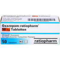 Oxazepam-ratiopharm 50mg Tabletten, 50 st, ratiopharm GmbH