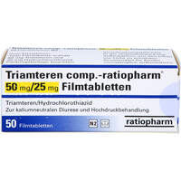 Triamteren comp.-ratiopharm 50mg/25mg Filmtablette, 50 Stk., ratiopharm GmbH