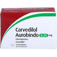 Carvedilol Aurobindo 6.25mg Filmtabletten, 30 st, PUREN Pharma GmbH & Co. KG