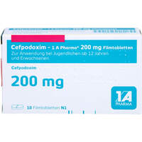 Cefpodoxim - 1 A Pharma 200mg Filmtabletten, 10 Stk., 1 A Pharma GmbH