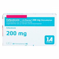 Cefpodoxim - 1 A Pharma 200mg Filmtabletten, 10 Stk., 1 A Pharma GmbH