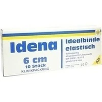 Idena (AP) Idealbinde weiß m.n.ausfr.Schlingk. 6cm, 10 Stück, Erena Verbandstoffe GmbH & Co. KG