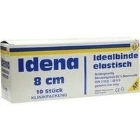 Idena (AP) Idealbinde weiß m.n.ausfr.Schlingk. 8cm, 10 Stück, Erena Verbandstoffe GmbH & Co. KG
